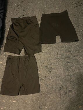 Women’s Set of Three Black Bike Shorts size small